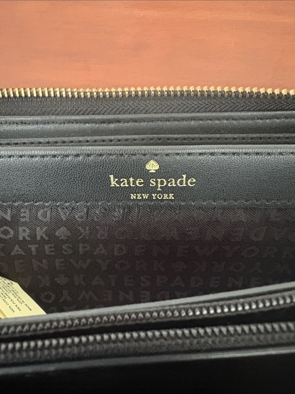 Kate Spade NY Laurel Way Neda Black soft Leather Zip Continental Wallet